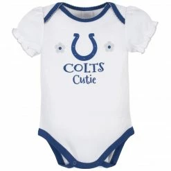 NFL Indianapolis Colts Baby Girls Short Sleeve Bodysuits