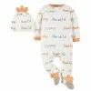 Gerber® 2-Piece Baby Neutral Turkey Sleep 'n Play & Hat BabyPreemie - 24M