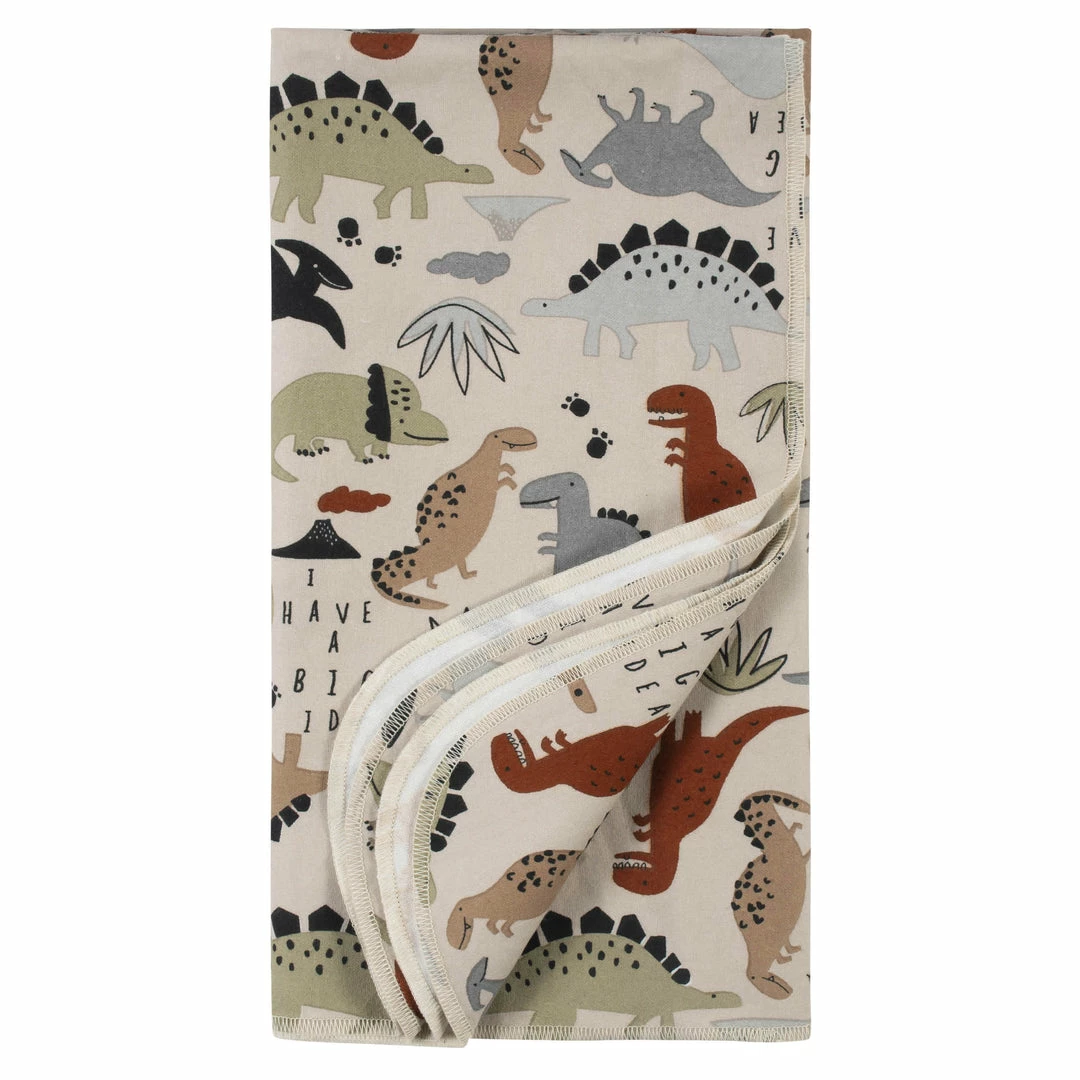 Best Pirce ⭐ Gerber® 4-Pack Boys Dino Flannel Receiving Blankets 🤩 2 Gerber® 4-Pack Boys Dino Flannel Receiving Blankets