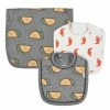 Gerber® 3-Piece Baby Neutral Comfy Stretch Taco Bib & Burps Set
