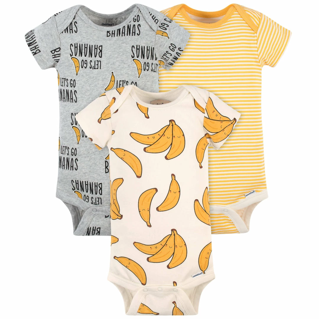 Deals 🌟 Gerber® 3-Pack Baby Bananas Onesies® Bodysuits BabyPreemie - 24M ✨ 1 Gerber® 3-Pack Baby Bananas Onesies® Bodysuits BabyPreemie - 24M