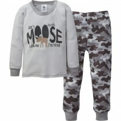 Gerber® BabyPreemie - 24M 4-Piece Infant & Toddler Boys Camo Snug Fit Cotton Pajamas