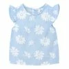 Gerber® Kids Infant & Toddler Girls Blue Floral Gauze Flutter Sleeve Top BabyPreemie - 24M