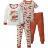 Gerber® BabyPreemie - 24M 4-Piece Infant & Toddler Boys Fox Snug Fit Cotton Pajamas