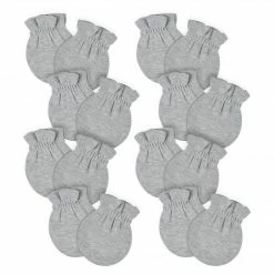 Gerber® 8-Pack Baby Neutral Gray Heather No Scratch Mittens BabyPreemie - 24M