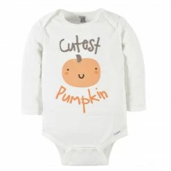 Gerber® Baby Neutral Pumpkin Long Sleeve Onesies® Bodysuit