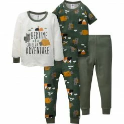 Gerber® BabyPreemie - 24M 4-Piece Infant & Toddler Boys Camping Snug Fit Cotton Pajamas
