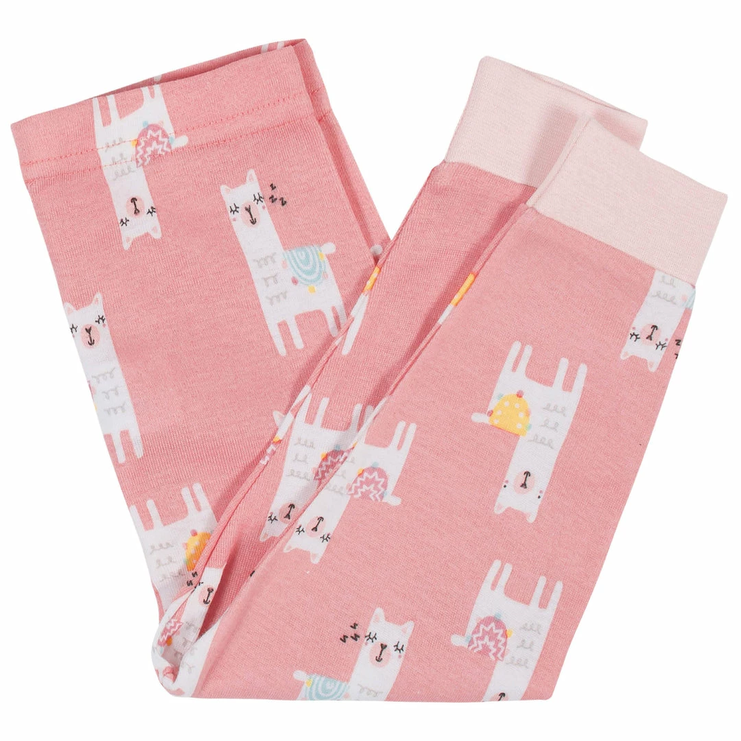 Flash Sale ⌛ Gerber® 4-Piece Infant & Toddler 👧 Girls Llama Snug Fit Cotton Pajamas BabyPreemie - 24M ⭐ 4 Gerber® 4-Piece Infant & Toddler Girls Llama Snug Fit Cotton Pajamas BabyPreemie - 24M
