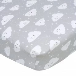 Gerber® Neutral Clouds Fitted Crib Sheet Baby Neutral