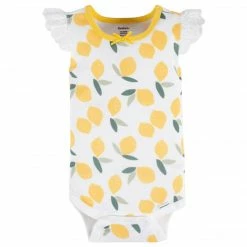Gerber® See What's New 4-Pack Baby Girls Lemon Squeeze Tank Onesies® Bodysuits