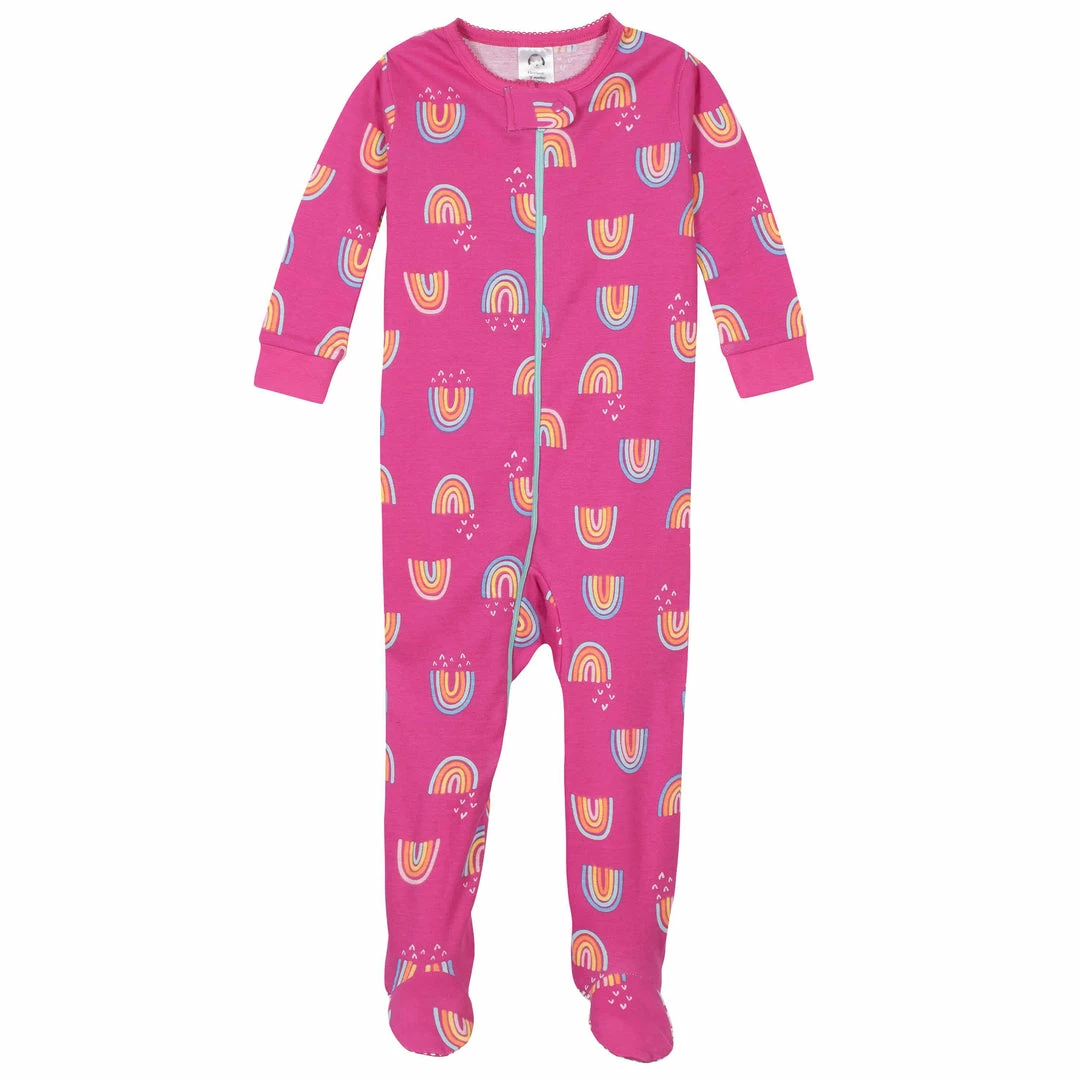 Wholesale 👏 Gerber® 4-Pack Baby & Toddler 👧 Girls Dreams & Rainbows Snug Fit Footed Cotton Pajamas BabyPreemie - 24M 🛒 6 Gerber® 4-Pack Baby & Toddler Girls Dreams & Rainbows Snug Fit Footed Cotton Pajamas BabyPreemie - 24M
