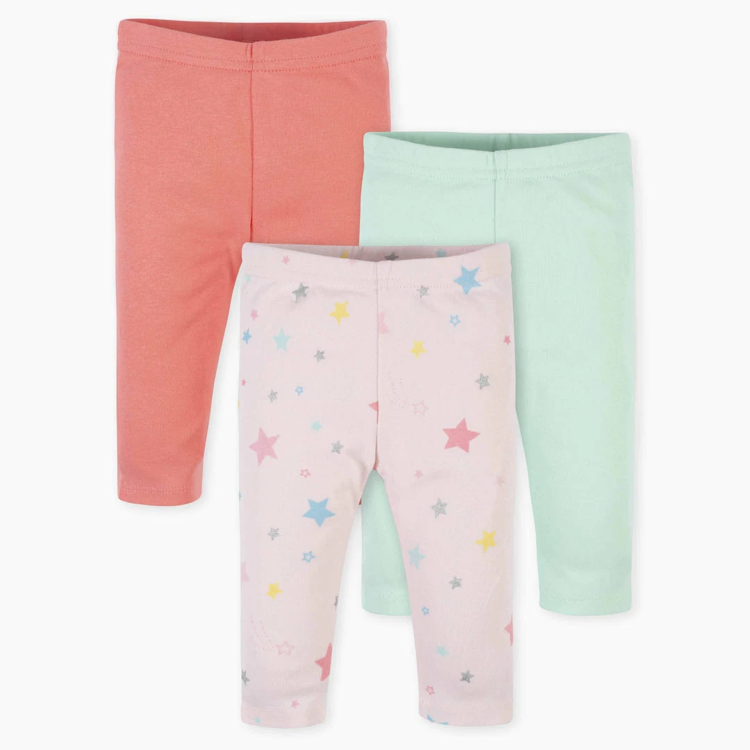 Best Pirce 🎁 Gerber® 3-Pack Baby 👧 Girls Stars & Pastels Leggings BabyPreemie - 24M 🥰 1 Gerber® 3-Pack Baby Girls Stars & Pastels Leggings BabyPreemie - 24M