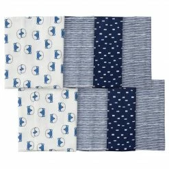 Gerber® BabyPreemie - 24M 8-Pack Baby Boys Fox Burp Cloths