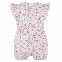 Gerber® BabyPreemie - 24M Baby Girls Comfy Stretch Roses & Bunnies Romper
