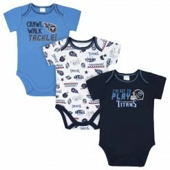 NFL Tennessee Titans Baby Boys Short Sleeve Bodysuits BabyPreemie - 24M