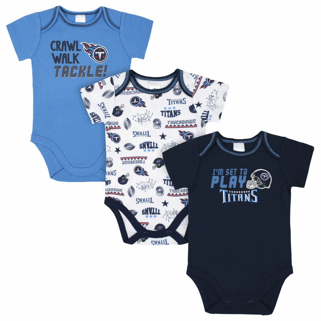 Flash Sale ⌛ NFL Tennessee Titans Baby Boys Short Sleeve Bodysuits BabyPreemie - 24M 🛒 1 NFL Tennessee Titans Baby Boys Short Sleeve Bodysuits BabyPreemie - 24M