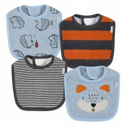 Gerber® BabyPreemie - 24M 4-Pack Baby Boys Fox Bibs