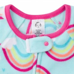 Gerber® BabyPreemie - 24M 2-Pack Baby & Toddler Girls Rainbow Fleece Pajamas