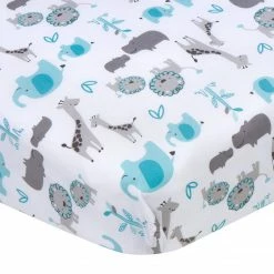 Gerber® Boys Safari Fitted Crib Sheet
