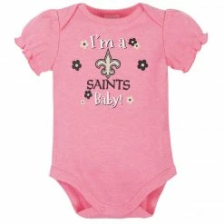 Cheapest โ NFL New Orleans Saints Baby ๐ง Girls Short Sleeve Bodysuits BabyPreemie - 24M ๐ 8 NFL New Orleans Saints Baby Girls Short Sleeve Bodysuits BabyPreemie - 24M