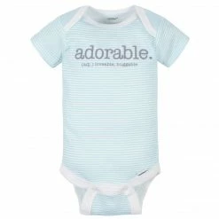 Gerber® 8-Pack Baby Neutral Words Short Sleeve Onesies® Bodysuits