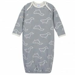 Gerber® 2-Piece Baby Girls Comfy Stretch Ducklings Gown And Cap Set BabyPreemie - 24M