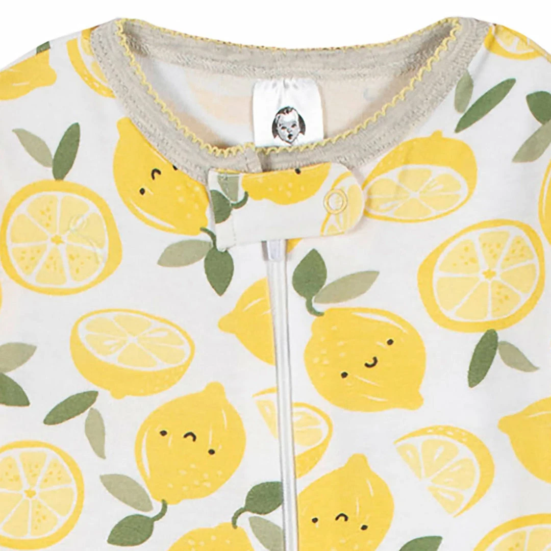 Cheapest 🛒 Gerber® See What's New 2-Pack Baby & Toddler 👧 Girls Lemon Squeeze Snug Fit Footed Cotton Pajamas 👏 7 Gerber® See What's New 2-Pack Baby & Toddler Girls Lemon Squeeze Snug Fit Footed Cotton Pajamas