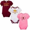 NFL 3-Pack Baby Girls Washington Short Sleeve Bodysuits