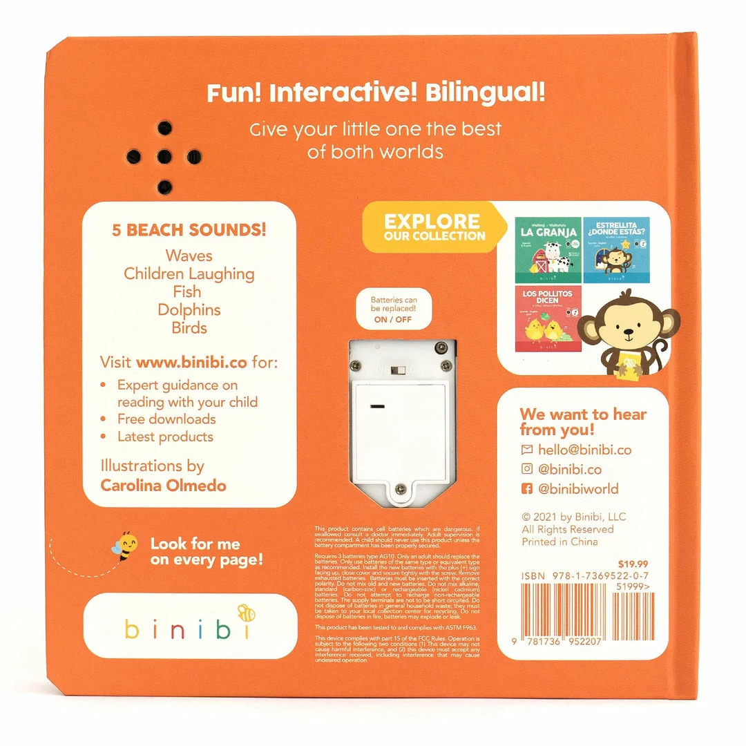 Cheapest 🌟 See What's New Binibi "Visiting - Visitando La Playa" Bilingual Sound Book 🌟 2 See What's New Binibi "Visiting - Visitando La Playa" Bilingual Sound Book