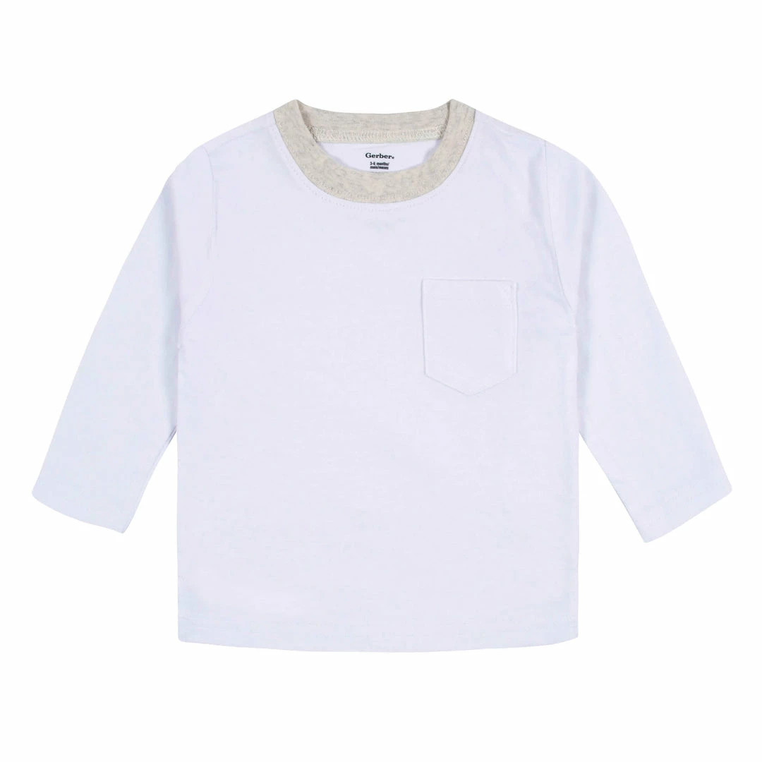 Wholesale 👍 Gerber® 3-Pack Baby & Toddler Boys Royal Blues Long Sleeve Pocket Tees See What's New 🥰 7 Gerber® 3-Pack Baby & Toddler Boys Royal Blues Long Sleeve Pocket Tees See What's New