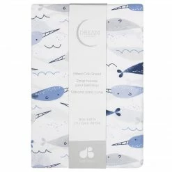 Just Born By Gerber® Blue Narwhal Ombre Printed Sheet Bedding