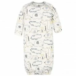 Gerber® 4-Piece Organic Baby Boys Wild Guy Gowns & Caps BabyPreemie - 24M