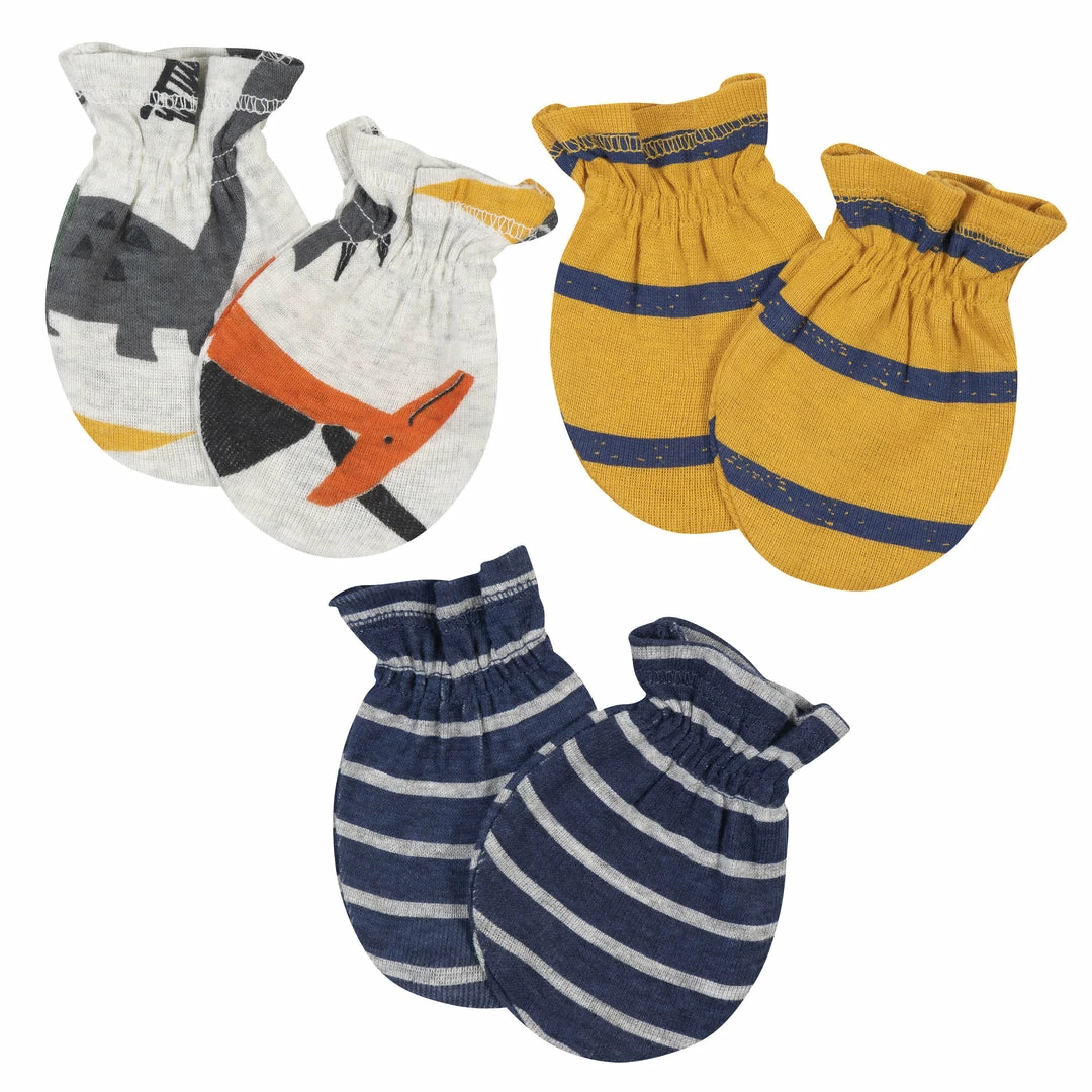 Flash Sale 💯 Gerber® 3-Pack Baby Boys Dino No Scratch Mittens BabyPreemie - 24M ⌛ 1 Gerber® 3-Pack Baby Boys Dino No Scratch Mittens BabyPreemie - 24M