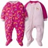 Gerber® BabyPreemie - 24M 2-Pack Baby & Toddler Girls Fox Fleece Pajamas