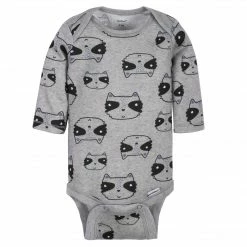 Gerber® 5-Pack Baby Boys Raccoon Long Sleeve Onesies® Bodysuits BabyPreemie - 24M