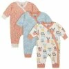 Gerber® BabyPreemie - 24M 3-Piece Baby Girls Comfy Stretch Flower Pot Coverall Set