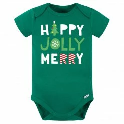 Cheap 🛒 Gerber® 2-Pack Baby "100% Merry" & "Happy, Jolly, Merry" Short Sleeve Onesies® Holiday Bodysuits BabyPreemie - 24M 👍 6 Gerber® 2-Pack Baby