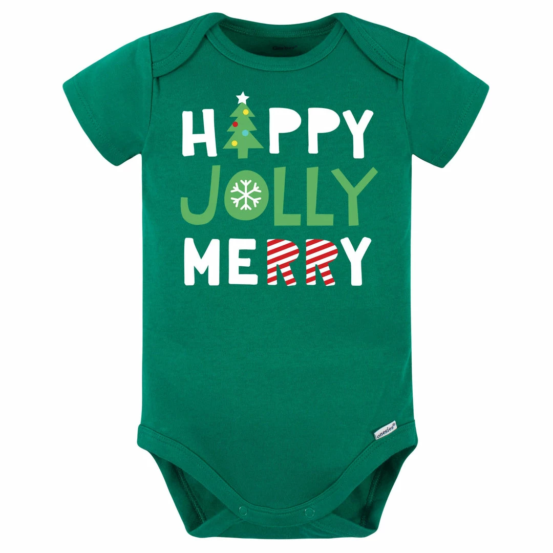 Cheap 🛒 Gerber® 2-Pack Baby "100% Merry" & "Happy, Jolly, Merry" Short Sleeve Onesies® Holiday Bodysuits BabyPreemie - 24M 👍 3 Gerber® 2-Pack Baby "100% Merry" & "Happy, Jolly, Merry" Short Sleeve Onesies® Holiday Bodysuits BabyPreemie - 24M