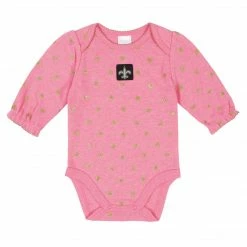 NFL New Orleans Saints Baby Girls Long Sleeve Bodysuits