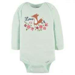 Gerber® BabyPreemie - 24M 3-Pack Baby Girls Sweet Floral Fox Long Sleeve Onesies® Bodysuits