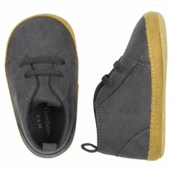 Gerber® Baby Boys Gray Faux Suede High Top Shoes