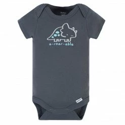 Gerber® See What's New 3-Piece Baby Boys Dino Blues Short Sleeve Onesies® Bodysuits & Pants Set