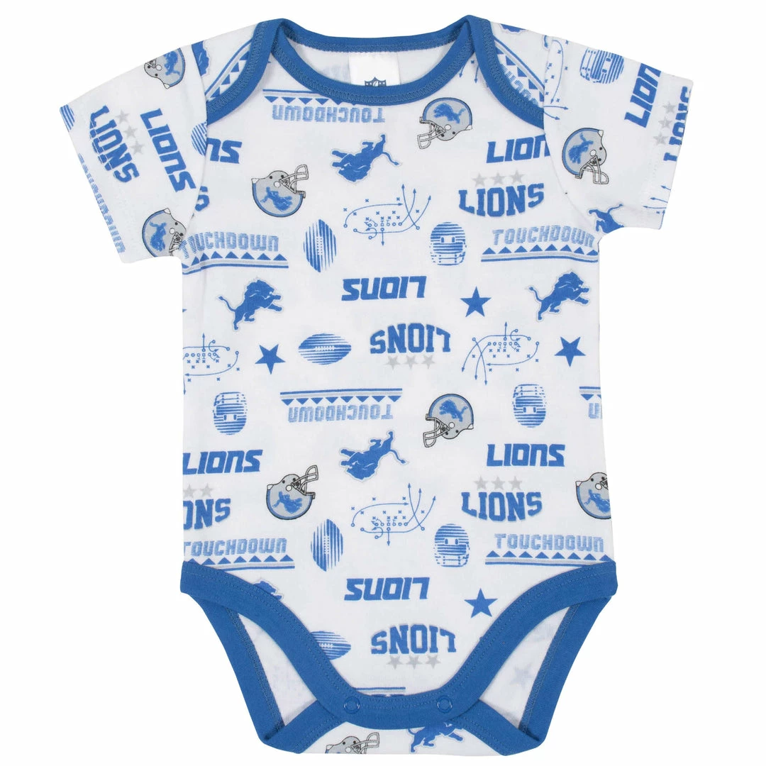 Cheapest ❤️ NFL Detroit Lions 3-Piece Baby Boys Bodysuit, Bib, And Cap Set BabyPreemie - 24M ✔️ 4 NFL Detroit Lions 3-Piece Baby Boys Bodysuit, Bib, And Cap Set BabyPreemie - 24M