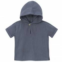 Gerber® Kids Infant & Toddler Neutral Slate Blue Gauze Hoodie