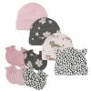 Gerber® 8-Piece Baby Girls Leopard Caps & Mittens Set BabyPreemie - 24M