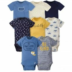 Gerber® 8-pack Baby Boys' Fox Short Sleeve Onesies® Bodysuits BabyPreemie - 24M
