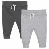 Gerber® 2-Pack Baby Boys Comfy Stretch Gray Pants BabyPreemie - 24M