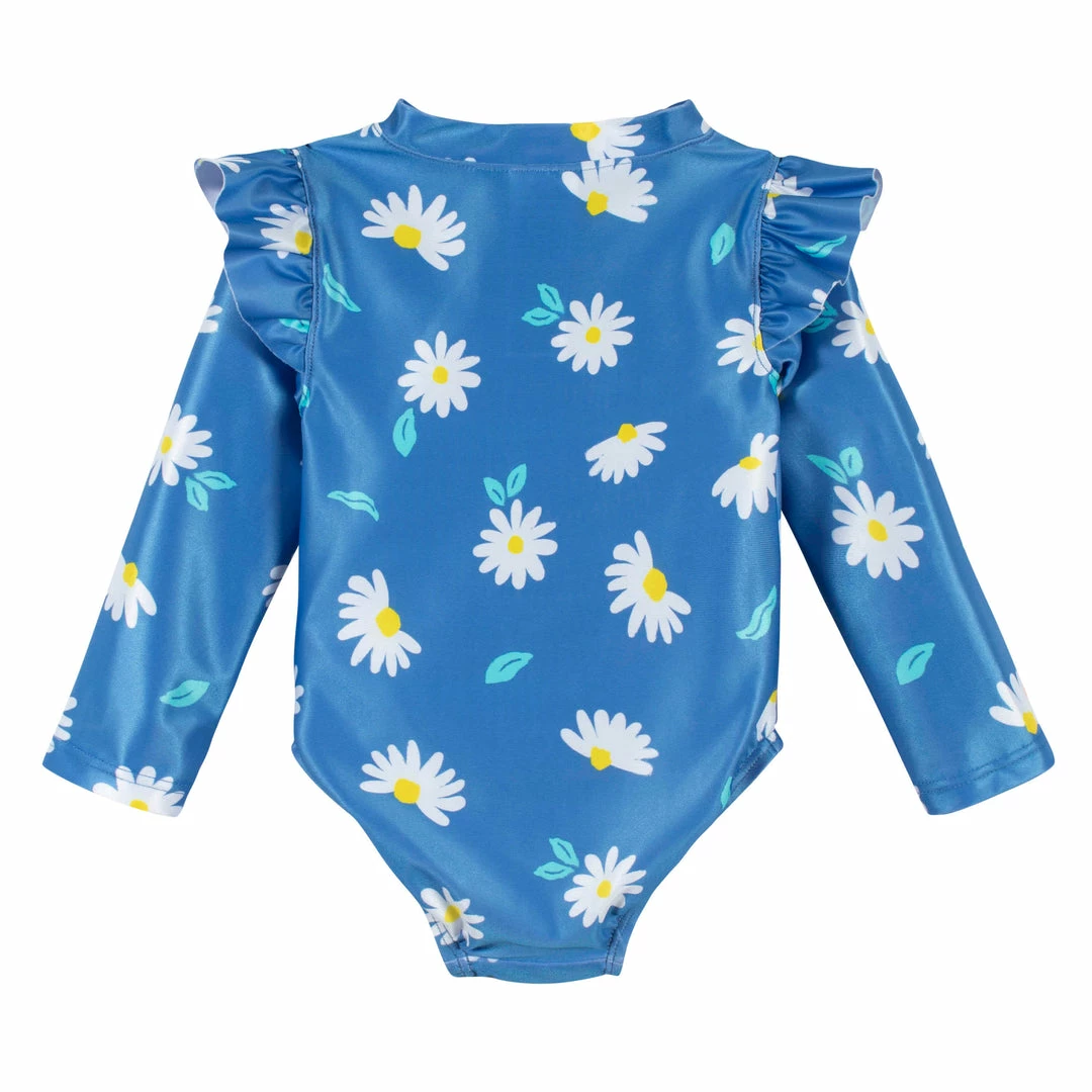 Hot Sale ❤️ Gerber® Baby & Toddler 👧 Girls Darling Daisy Rash Guard See What's New 🧨 3 Gerber® Baby & Toddler Girls Darling Daisy Rash Guard See What's New