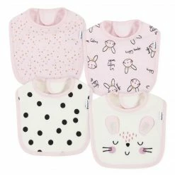 Gerber® 4-Pack Baby Girls Bunny Ballerina Bibs