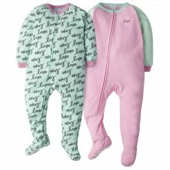 Gerber® 2-Pack Toddler Girls Love Blanket Sleepers Toddler2T - 5T